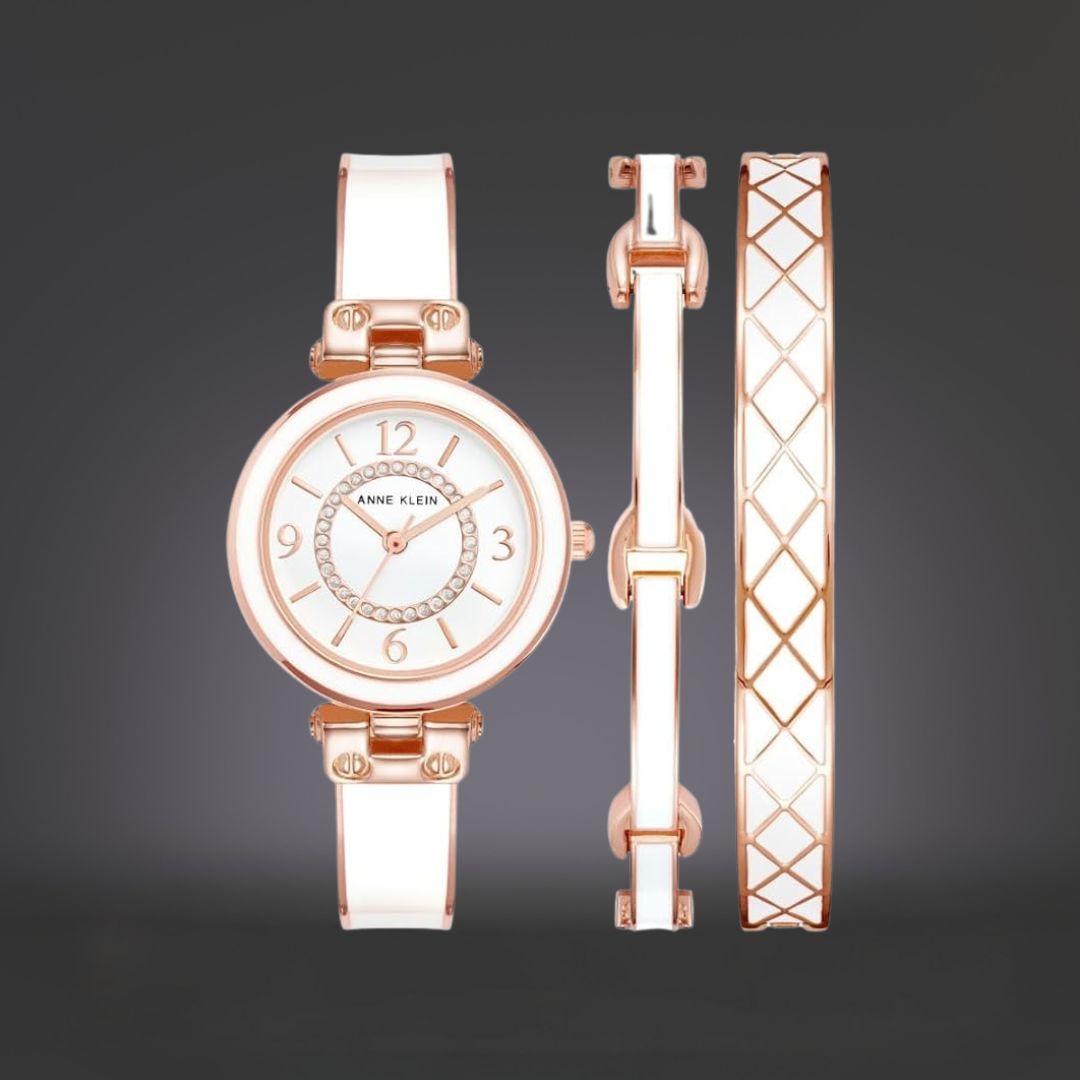 Anne Klein Watch and Bracelet Set, AK/3296 28.5mm